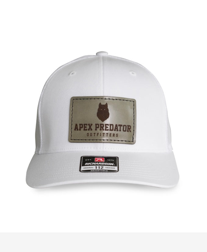 Apex Predator White Leather Patch Richardson 112 Snapback