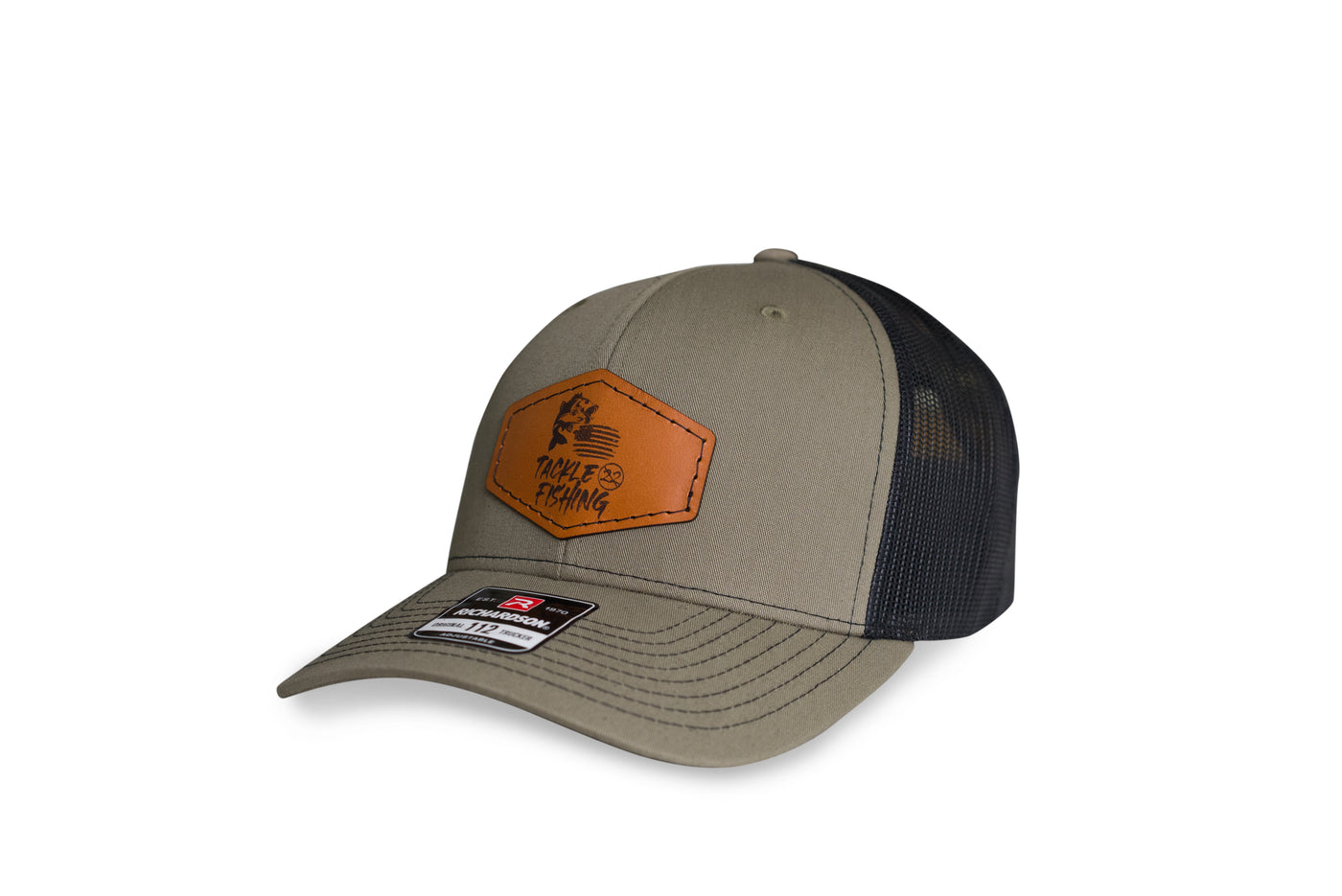 Tackle 22 Fishing Loden and Black Leather Patch Snapback